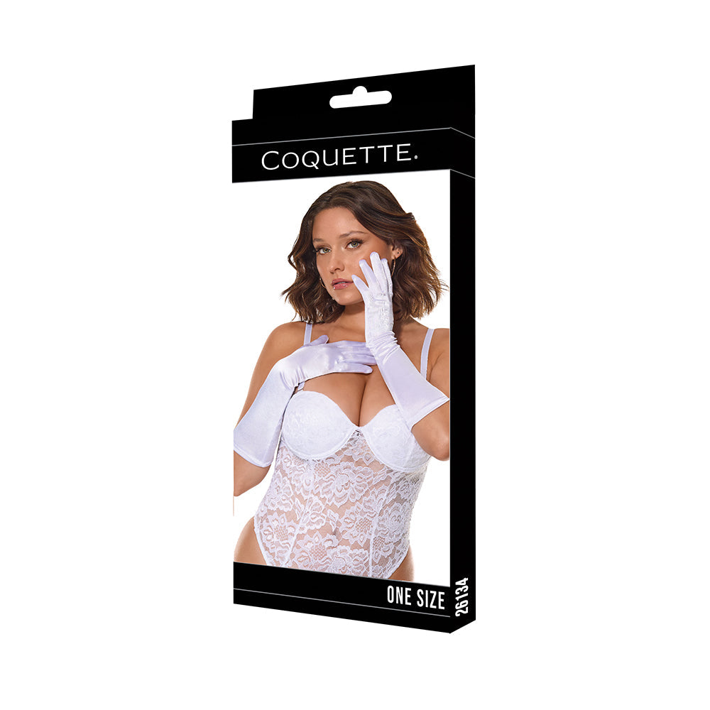 Coquette Gloves - White O/S
